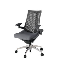 アクト2 KJ447SA-ZDT3W2 エラストマバック テクスチャード 可動肘 ナイロンキャスター[ ベースカラー: ZD 張地カラー: T3W2 / ダークグレー  ]