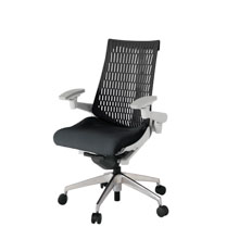 アクト2 KJ447SA-ZNT1T1エラストマバック テクスチャード 可動肘 ナイロンキャスター[ ベースカラー: T1 張地カラー: T1T1 / ブラック  ]