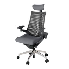 アクト2 KJ447SAEZDT3W2 エラストマバック テクスチャード 可動肘 ヘッドサポート ( クロス ) ナイロンキャスター[ ベースカラー: ZD 張地カラー: T3W2 / ダークグレー  ]
