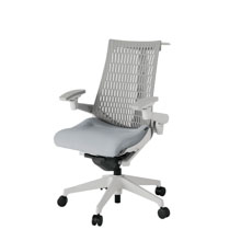 アクト2 KJ447SAHGNT7T6 エラストマバック テクスチャード 可動肘 ハンガーナイロンキャスター[ ベースカラー: GN 張地カラー: T7T6 / ホワイトグレー  ]