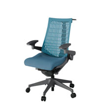 アクト2 KJ447SAHW2B4A4 エラストマバック テクスチャード 可動肘 ハンガーナイロンキャスター[ ベースカラー: W2 張地カラー: B4A4 / ブルー  ]