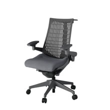 アクト2 KJ447SAHW2T3W2 エラストマバック テクスチャード 可動肘 ハンガーナイロンキャスター[ ベースカラー: W2 張地カラー: T3W2 / ダークグレー  ]