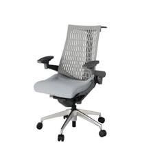 アクト2 KJ447SAHZDT7T6 エラストマバック テクスチャード 可動肘 ハンガーナイロンキャスター[ ベースカラー: ZD 張地カラー: T7T6 / ホワイトグレー  ]
