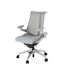 アクト2 KJ447SAHZNT7T6 エラストマバック テクスチャード 可動肘 ハンガーナイロンキャスター[ ベースカラー: ZN 張地カラー: T7T6 / ホワイトグレー  ]