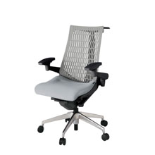 アクト2 KJ447SAHZTT7T6 エラストマバック テクスチャード 可動肘 ハンガーナイロンキャスター[ ベースカラー: ZT 張地カラー: T7T6 / ホワイトグレー  ]