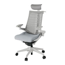 アクト2 KJ447SAYGNT7T6 エラストマバック テクスチャード 可動肘 ヘッドサポート ( ビニール ) ハンガー ナイロンキャスター[ ベースカラー: GN 張地カラー: T7T6 / ホワイトグレー  ]