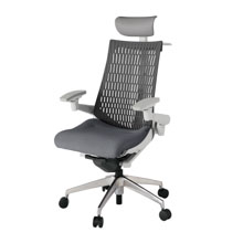 アクト2 KJ447SAYZNT3W2 エラストマバック テクスチャード 可動肘 ヘッドサポート ( ビニール ) ハンガー ナイロンキャスター[ ベースカラー: ZN 張地カラー: T3W2 / ダークグレー  ]
