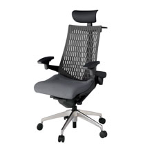 アクト2 KJ447SAYZTT3W2 エラストマバック テクスチャード 可動肘 ヘッドサポート ( ビニール ) ハンガー ナイロンキャスター[ ベースカラー: ZT 張地カラー: T3W2 / ダークグレー  ]