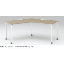 アクティブフィールド パーソナルテーブル 120°オペレーション型（アジャスター脚） 配線なしタイプ ［ホワイト×シルバー］