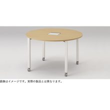 アクトリンク グループテーブル円型 アジャスター脚 φ1200×H720　JP-1212CWA1-WR　［WR：天板 81/アッシュドオークD×脚 W9/ホワイトW］