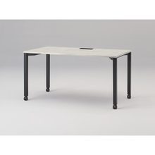 アクトリンク パーソナルテーブル キャスター脚 W1400×D700×H720　JP-1407HWC-TH　［TH：天板 61/アッシュドパインL×脚 T1/サテンブラックT］