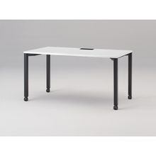 アクトリンク パーソナルテーブル キャスター脚 W1400×D700×H720　JP-1407HWC-TL　［TL：天板 W9/ホワイトW×脚 T1/サテンブラックT］