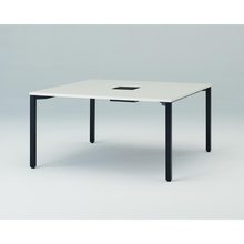 アクトリンク グループテーブル角型 アジャスター脚 W1400×D1400×H720　JP-1414HWA1-TH　［TH：天板 61/アッシュドパインL×脚 T1/サテンブラックT］