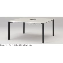 アクトリンク グループテーブル角型 キャスター脚 W1400×D1400×H720　JP-1414HWC1-WH　［WH：天板 61/アッシュドパインL×脚 W9/ホワイトW］