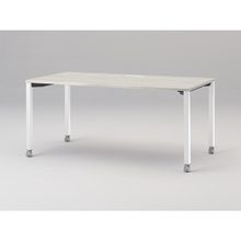 アクトリンク パーソナルテーブル キャスター脚 W1600×D800×H720　JP-1608HWC-WH　［WH：天板 61/アッシュドパインL×脚 W9/ホワイトW］