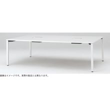 アクトリンク グループテーブル角型ロング キャスター脚 W2000×D1400×H720　JP-2014HWC1-TL　［TL：天板 W9/ホワイトW×脚 T1/サテンブラックT］