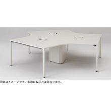 アクトリンク ハブテーブル3WAY アジャスター脚 W1200×D1200×H720　JP-2222TWA1-TH　［TH：天板 61/アッシュドパインL×脚 T1/サテンブラックT］