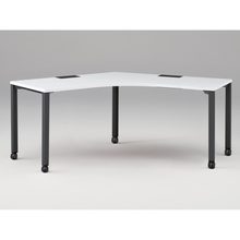 アクトリンク パーソナルテーブル 120°オペレーション キャスター脚 W1200×D600×H720　JP-2266SWC-TL　［TL：天板 W9/ホワイトW×脚 T1/サテンブラックT］