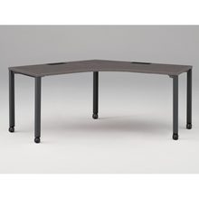 アクトリンク パーソナルテーブル 120°オペレーション キャスター脚 W1200×D600×H720　JP-2266SWC-TR　［TR：天板 81/アッシュドオークD×脚 T1/サテンブラックT］