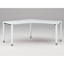 アクトリンク パーソナルテーブル 120°オペレーション キャスター脚 W1200×D600×H720　JP-2266SWC-WL　［WL：天板 W9/ホワイトW×脚 W9/ホワイトW］