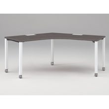 アクトリンク パーソナルテーブル 120°オペレーション キャスター脚 W1200×D600×H720　JP-2266SWC-WR　［WR：天板 81/アッシュドオークD×脚 W9/ホワイトW］