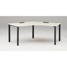 アクトリンク パーソナルテーブル 120°オペレーション アジャスター脚 W1200×D700×H720　JP-2277SWA-TH　［TH：天板 61/アッシュドパインL×脚 T1/サテンブラックT］