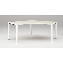 アクトリンク パーソナルテーブル 120°オペレーション アジャスター脚 W1200×D700×H720　JP-2277SWA-WH　［WH：天板 61/アッシュドパインL×脚 W9/ホワイトW］