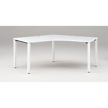 アクトリンク パーソナルテーブル 120°オペレーション アジャスター脚 W1200×D700×H720　JP-2277SWA-WL　［WL：天板 W9/ホワイトW×脚 W9/ホワイトW］