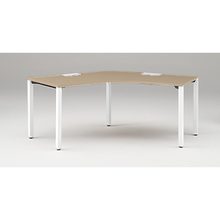 アクトリンク パーソナルテーブル 120°オペレーション アジャスター脚 W1200×D700×H720　JP-2277SWA-WM　［WM：天板 71/アッシュドオークM×脚 W9/ホワイトW］