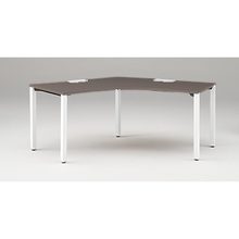 アクトリンク パーソナルテーブル 120°オペレーション アジャスター脚 W1200×D700×H720　JP-2277SWA-WR　［WR：天板 81/アッシュドオークD×脚 W9/ホワイトW］