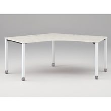 アクトリンク パーソナルテーブル 120°オペレーション キャスター脚 W1200×D700×H720　JP-2277SWC-WH　［WH：天板 61/アッシュドパインL×脚 W9/ホワイトW］