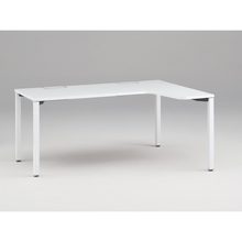 アクトリンク パーソナルテーブル 90°オペレーション（7/4） 右凸 アジャスター脚 W1200(700)×D1200(430)×H720　JP-6274KRWA-WL　［WL：天板 W9/ホワイトW×脚 W9/ホワイトW］