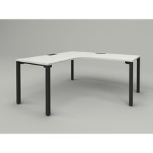 アクトリンク パーソナルテーブル 90°オペレーション（7/7） アジャスター脚 W1600(700)×D1600(700)×H720　JP-6677KWA-TL　［TL：天板 W9/ホワイトW×脚 T1/サテンブラックT］