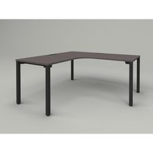 アクトリンク パーソナルテーブル 90°オペレーション（7/7） アジャスター脚 W1600(700)×D1600(700)×H720　JP-6677KWA-TR　［TR：天板 81/アッシュドオークD×脚 T1/サテンブラックT］