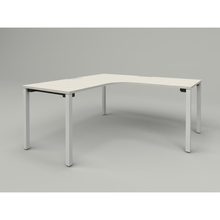 アクトリンク パーソナルテーブル 90°オペレーション（7/7） アジャスター脚 W1600(700)×D1600(700)×H720　JP-6677KWA-WH　［WH：天板 61/アッシュドパインL×脚 W9/ホワイトW］