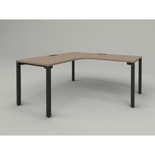 アクトリンク パーソナルテーブル 90°オペレーション（7/7） キャスター脚 W1600(700)×D1600(700)×H720　JP-6677KWC-TM　［TM：天板 71/アッシュドオークＭ×脚 T1/サテンブラックT］