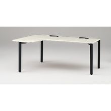 アクトリンク パーソナルテーブル 90°オペレーション レセプションタイプ 左凸 アジャスター脚 W1800(700)×D1200(630)×H720　JP-8276KLWA-TH　［TH：天板 61/アッシュドパインL×脚 T1/サテンブラックT］