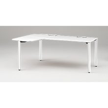 アクトリンク パーソナルテーブル 90°オペレーション レセプションタイプ 左凸 アジャスター脚 W1800(700)×D1200(630)×H720　JP-8276KLWA-WL　［WL：天板 W9/ホワイトW×脚 W9/ホワイトW］