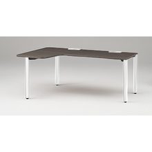 アクトリンク パーソナルテーブル 90°オペレーション レセプションタイプ 左凸 アジャスター脚 W1800(700)×D1200(630)×H720　JP-8276KLWA-WR　［WR：天板 81/アッシュドオークD×脚 W9/ホワイトW］