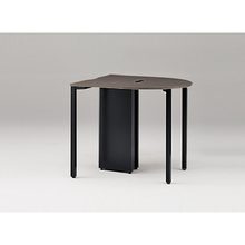 アクトリンク ハイテーブル片R型 配線キャップ付 アジャスター脚 W1200×D1200×H1050　JPH-1212RWA-TR　［TR：天板 81/アッシュドオークD×脚 T1/サテンブラックT］