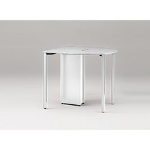 アクトリンク ハイテーブル片R型 配線キャップ付 アジャスター脚 W1200×D1200×H1050　JPH-1212RWA-WL　［WL：天板 W9/ホワイトW×脚 W9/ホワイトW］