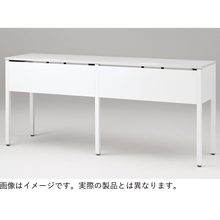 アクトリンク ハイテーブル角型 配線キャップ付片面タイプ アジャスター脚 W1800×D600×H1050　JPH-1806HWA-TL　［TL：天板 W9/ホワイトW×脚 T1/サテンブラックT］