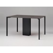 アクトリンク ハイテーブル角型 配線キャップ付両面タイプ アジャスター脚 W1800×D1200×H1050　JPH-1812HWA-TR　［TR：天板 81/アッシュドオークD×脚 T1/サテンブラックT］