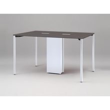 アクトリンク ハイテーブル角型 配線キャップ付両面タイプ アジャスター脚 W1800×D1200×H1050　JPH-1812HWA-WR　［WR：天板 81/アッシュドオークD×脚 W9/ホワイトW］