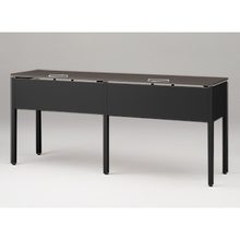 アクトリンク ハイテーブル角型 配線キャップ付片面タイプ アジャスター脚 W2400×D600×H1050　JPH-2406HWA-TR　［TR：天板 81/アッシュドオークD×脚 T1/サテンブラックT］