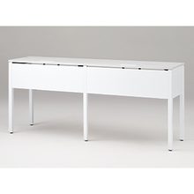 アクトリンク ハイテーブル角型 配線キャップ付片面タイプ アジャスター脚 W2400×D600×H1050　JPH-2406HWA-WL　［WL：天板 W9/ホワイトW×脚 W9/ホワイトW］