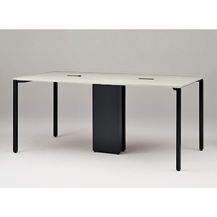 アクトリンク ハイテーブル角型 配線キャップ付両面タイプ アジャスター脚 W1800×D1200×H1050　JPH-1812HWA-TH　［TK：天板 17/ファインウォールナットD×脚 T1/サテンブラックT］