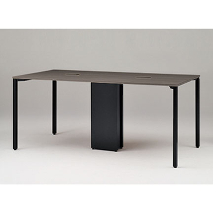 アクトリンク ハイテーブル角型 配線キャップ付両面タイプ アジャスター脚 W2400×D1200×H1050　JPH-2412HWA-TR　［TR：天板 81/アッシュドオークD×脚 T1/サテンブラックT］