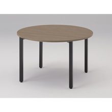 アクトリンク ミーティングテーブル 円型 配線キャップなし アジャスター脚 φ1200×H720　JPM-1212CNA-TM　［TM：天板 71/アッシュドオークＭ×脚 T1/サテンブラックT］