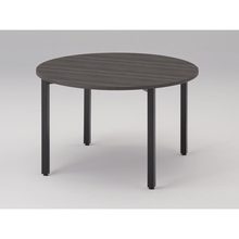 アクトリンク ミーティングテーブル 円型 配線キャップなし アジャスター脚 φ1200×H720　JPM-1212CNA-TR　［TR：天板 81/アッシュドオークD×脚 T1/サテンブラックT］